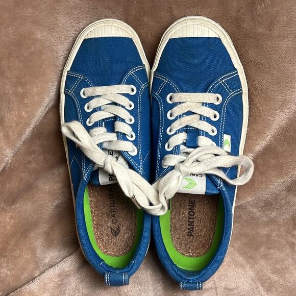 Cariuma Pantone Sneakers Unisex Blue Lace Up Tennis shoe Women's 6.5 Men's 5 - Picture 6 of 8